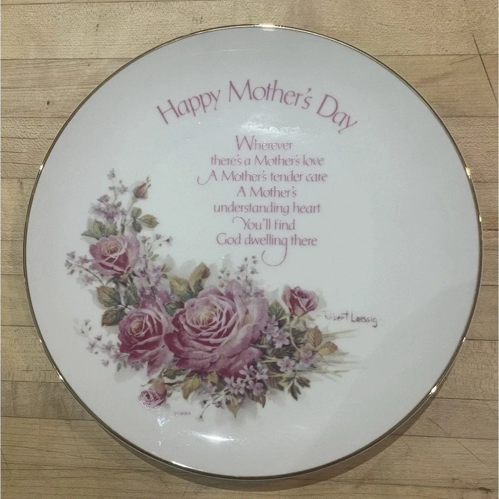 Mother's Day Roses Commemorative Edition 1976 Happy Mother's Day Porcelain Plate